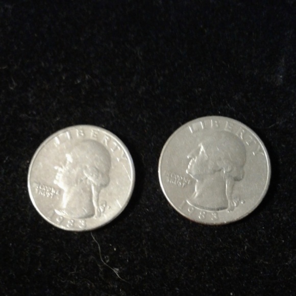 Other - 2 Washington Silver Quarters Other - 2 Washington Silver Quarters